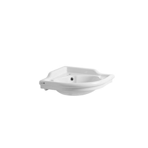 Lavabo sospeso - 7050 - Sbordoni - in ceramica / d'angolo / 1 foro