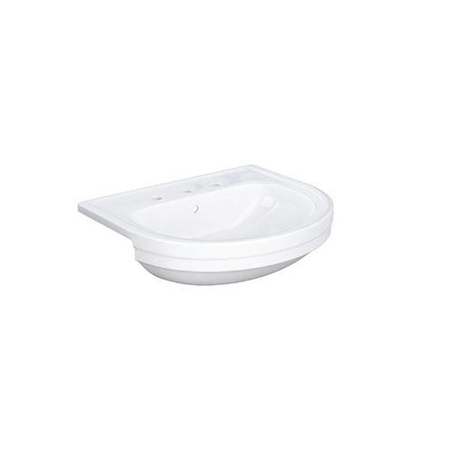 Lavabo da semincasso - 5304 - Sbordoni - in ceramica / rettangolare / 1 foro