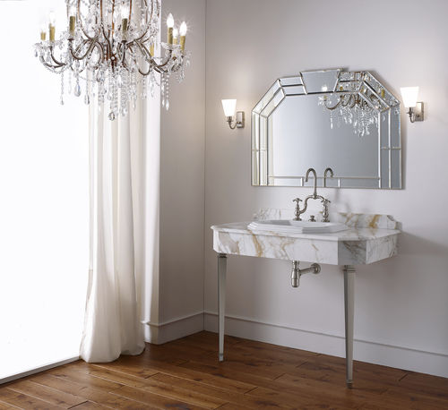 Supporto per lavabo in metallo - MI1475CONIO_FI137BNIO - Sbordoni - in ceramica
