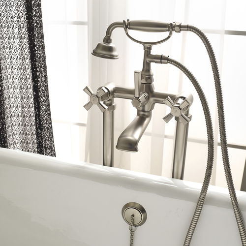Miscelatore doppio comando per vasca - DP116CNIO - Sbordoni - a pavimento / in metallo / da bagno