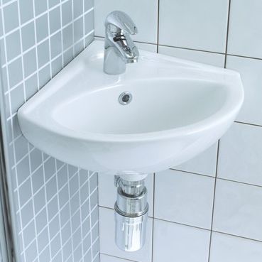 Lavabo sospeso - ATLAS COMMERCIAL: ASWHCBA1/ASWHCBA2 - Lecico - in ceramica / d'angolo / contemporaneo