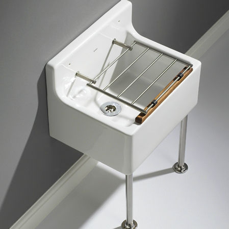 Lavabo per lavanderia sospeso - CLEANL20SET - Lecico - in ceramica