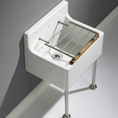 Lavabo per lavanderia sospeso - CLEANL18SET - Lecico - in ceramica