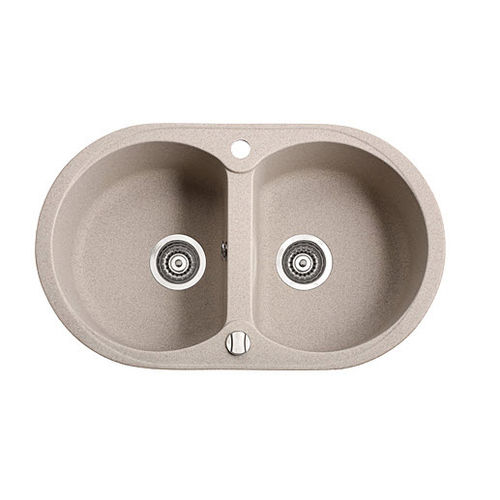 Lavello a 2 vasche - DURO 770 2K - Marmorin - senza gocciolatoio / in composito / da incasso