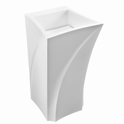 Lavabo autoportante - ERATO S - Marmorin - in ceramica / con specchio regolabile / rettangolare