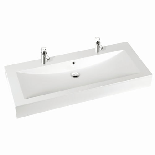 Lavabo da appoggio - CETO 130 - Marmorin - in ceramica / rettangolare / contemporaneo