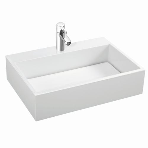 Lavabo da appoggio - MODICO SERIES - Marmorin - in ceramica / con specchio regolabile / quadrato