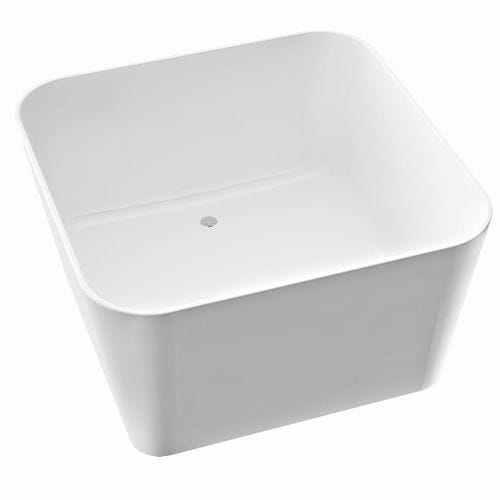 Vasca da bagno quadrata - BALIA - Marmorin - da appoggio / in composito / bianca
