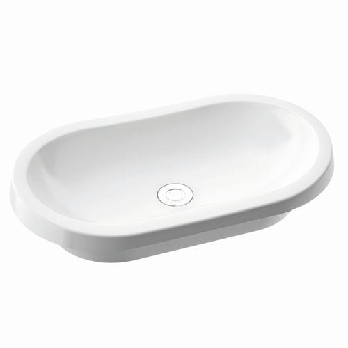 Lavabo da appoggio - PIA 60 - Marmorin - in ceramica / ovale / contemporaneo