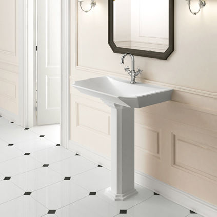 Lavabo autoportante - LA DONNA S - Marmorin - in ceramica / con specchio regolabile / classico