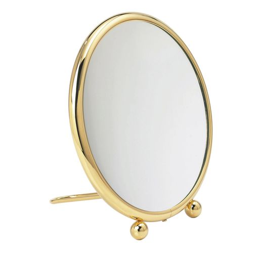Specchio da bagno da appoggio - Fidji - Miroir Brot - classico / rotondo / in metallo