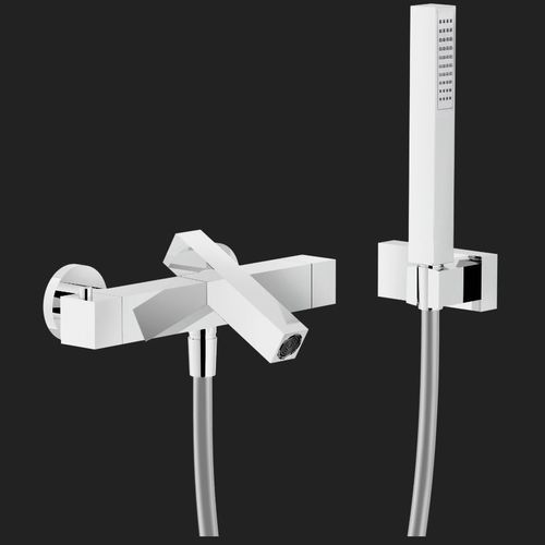 Miscelatore per vasca - TOWER: TW00010CR - Nobili Rubinetterie - da parete / in ottone cromato / da bagno