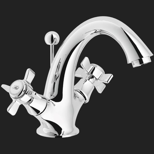 Miscelatore doppio comando per lavabo - RITZ: RI49118/6CR - Nobili Rubinetterie - da appoggio / in acciaio inossidabile / da bagno