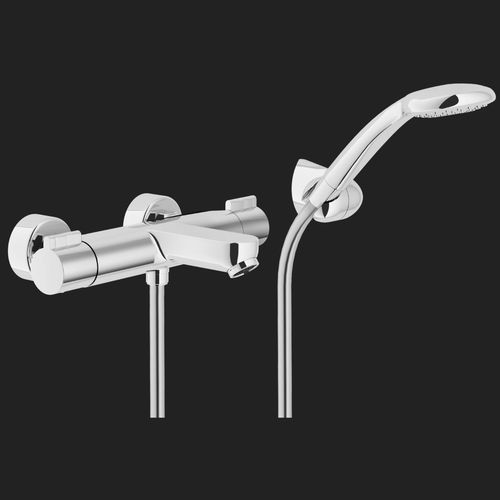 Miscelatore per vasca - ABC: AB87010CR - Nobili Rubinetterie - da parete / in ottone cromato / da bagno