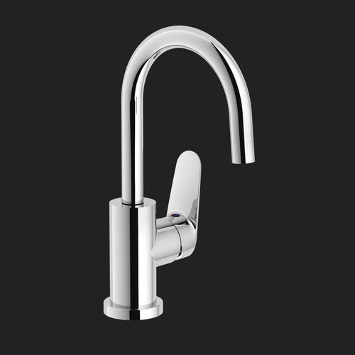 Miscelatore per lavabo - BLUES: BS101338/2CR - Nobili Rubinetterie - da appoggio / in ottone cromato / in acciaio inossidabile