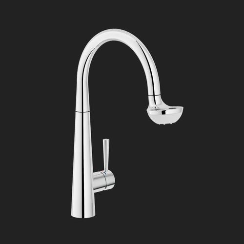 Miscelatore da appoggio - LUCE: LC00117CR - Nobili Rubinetterie - in ottone cromato / in acciaio inossidabile / da cucina