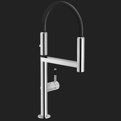 Miscelatore da appoggio - MOVE: MV92400/50CR - Nobili Rubinetterie - in ottone cromato / in acciaio inossidabile / da cucina