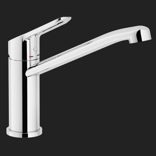 Miscelatore da appoggio - NEW ROAD: RD00113/1CR - Nobili Rubinetterie - in ottone cromato / in acciaio inossidabile / da cucina