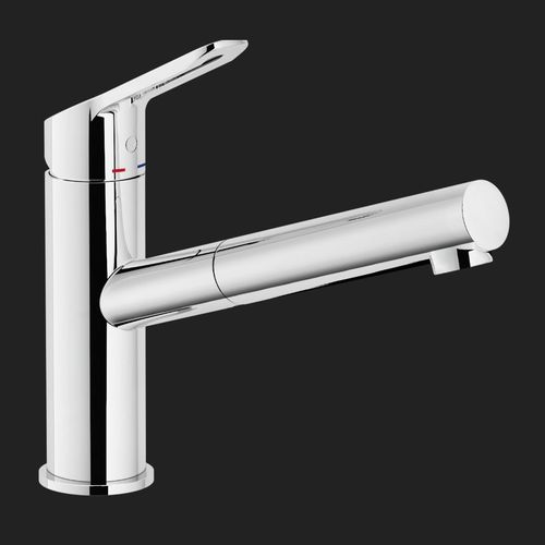 Miscelatore da appoggio - NEW ROAD: RD00117CR - Nobili Rubinetterie - in ottone cromato / in acciaio inossidabile / da cucina