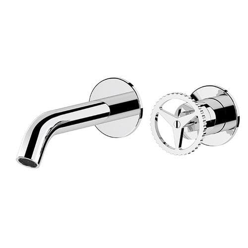 Miscelatore per lavabo - CH15P - Remer Rubinetterie - da parete / in ottone cromato / da bagno