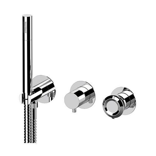 Miscelatore da doccia - ET97D2PWB - Remer Rubinetterie - da incasso / da parete / in ottone cromato