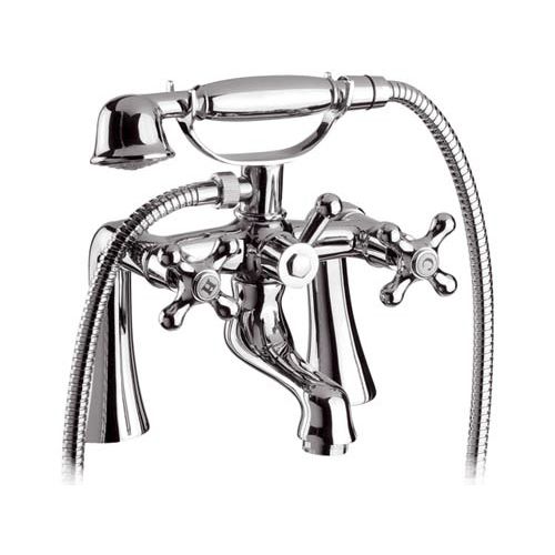 Miscelatore doppio comando da vasca - 02LIUK - Remer Rubinetterie - da appoggio / in ottone cromato / da bagno