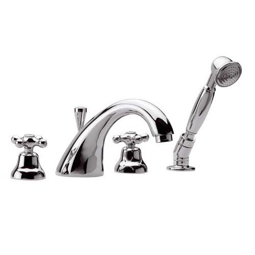 Miscelatore doppio comando per vasca - 06LI - Remer Rubinetterie - da appoggio / in ottone cromato / da bagno