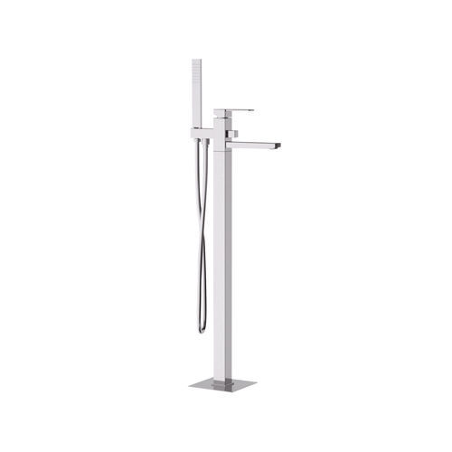 Miscelatore per vasca - Q08 - Remer Rubinetterie - a pavimento / in ottone cromato / da bagno