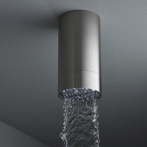 Soffione doccia da soffitto - PR5575TA01IX+PR55PB301F40 - Ritmonio Rubinetterie Srl - rotondo / a cascata / contract