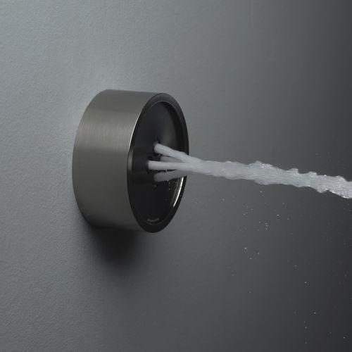 Soffione doccia da parete - PR5575AA11IX+PR55PB501F40 - Ritmonio Rubinetterie Srl - da soffitto / rotondo / idromassaggio