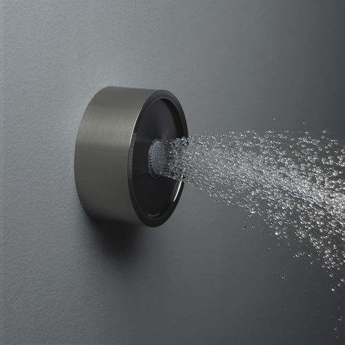 Soffione doccia da parete - PR5575AA11IX+PR55PB001F40 - Ritmonio Rubinetterie Srl - da soffitto / rotondo / a pioggia