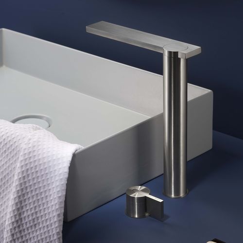 Miscelatore per lavabo - PR50AD201INOX - Ritmonio Rubinetterie Srl - da appoggio / in acciaio inossidabile / da bagno