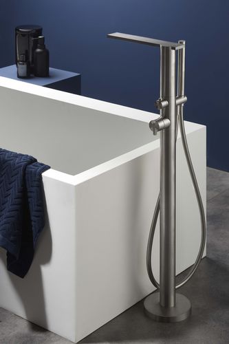 Miscelatore per vasca - PR50DA201INOX - Ritmonio Rubinetterie Srl - a pavimento / in acciaio inossidabile / da bagno