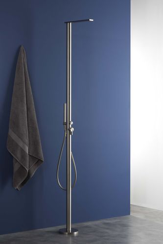 Colonna doccia per hotel - PR50DJ201INOX - Ritmonio Rubinetterie Srl - in acciaio inossidabile / su piede / contemporanea