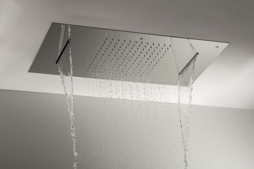 Soffione doccia da incasso a soffitto - 75A010LUC - Ritmonio Rubinetterie Srl - rettangolare / a pioggia / a cascata