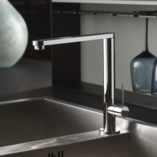 Miscelatore da appoggio - E0CU210 - Ritmonio Rubinetterie Srl - in ottone cromato / da cucina / 1 foro