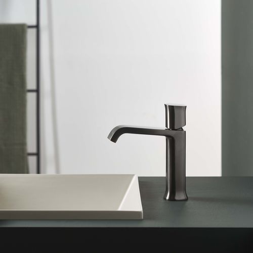 Miscelatore per lavabo - PR35AU201BLX+PR35MA001BLX - Ritmonio Rubinetterie Srl - da appoggio / in ottone spazzolato / da interno