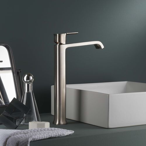 Miscelatore per lavabo - PR35AV201IX+PR35MA101IX - Ritmonio Rubinetterie Srl - da appoggio / in ottone spazzolato / da interno
