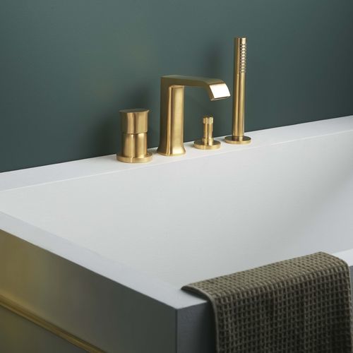Miscelatore per vasca - PR35ES201GOX+PR35MC001GOX - Ritmonio Rubinetterie Srl - da appoggio / in ottone cromato / da bagno