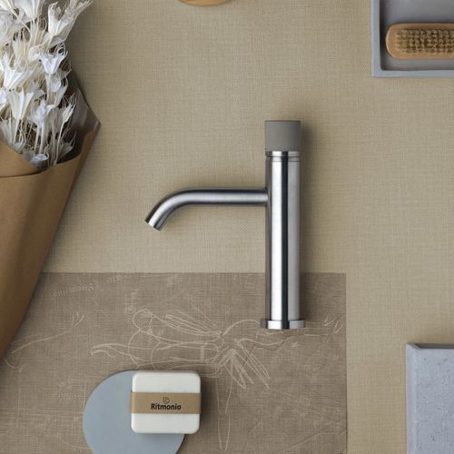 Miscelatore per lavabo - E0BA0123CICM - Ritmonio Rubinetterie Srl - da appoggio / in acciaio inossidabile / da interno