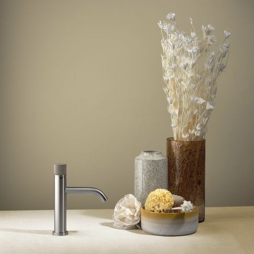 Miscelatore per lavabo - E0BA0123CICM - Ritmonio Rubinetterie Srl - da appoggio / in acciaio inossidabile / da bagno