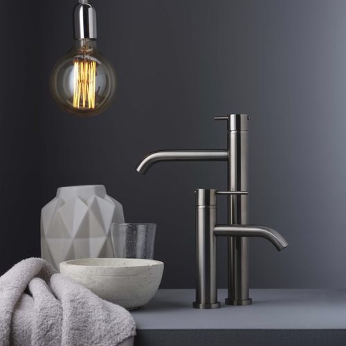 Miscelatore per lavabo - E0BA0121CSBLX - Ritmonio Rubinetterie Srl - da appoggio / in ottone spazzolato / da bagno