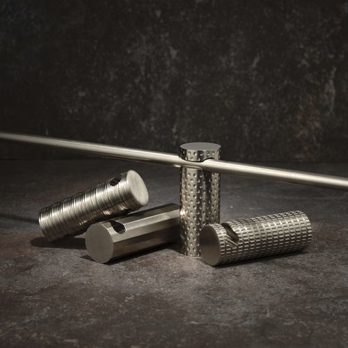 Sistema di fissaggio in ottone spazzolato - 7BW006IX - Ritmonio Rubinetterie Srl - per stanza da bagno / per interni