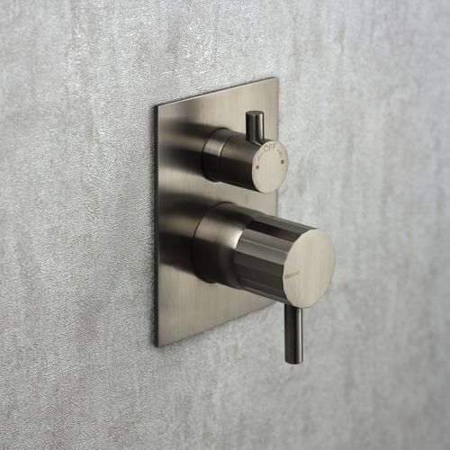 Miscelatore da doccia - PR51GM101BLX+PR51MC101BLX - Ritmonio Rubinetterie Srl - da parete / da incasso / in ottone cromato
