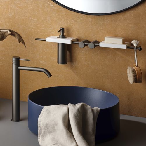Miscelatore per lavabo - PR51AV201F31+PR51MA103F31 - Ritmonio Rubinetterie Srl - da appoggio / in ottone cromato / da bagno