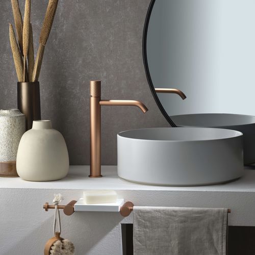 Miscelatore per lavabo - PR51AV201F36+PR51MA004F36 - Ritmonio Rubinetterie Srl - da appoggio / in ottone cromato / da bagno