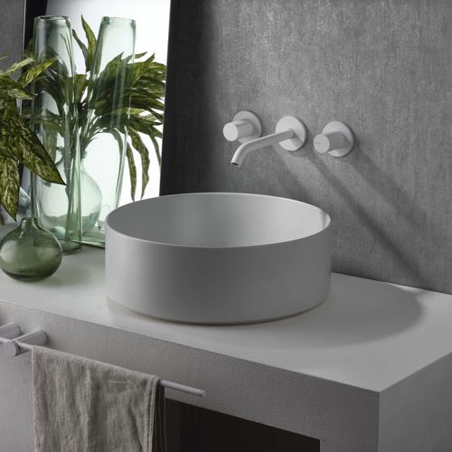 Miscelatore doppio comando per lavabo - PR51AQ212C03+PR51MB001C03 - Ritmonio Rubinetterie Srl - da parete / da incasso / in ottone