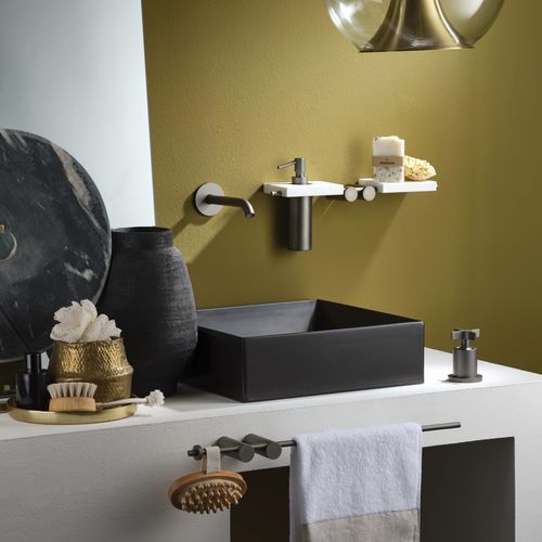 Miscelatore per lavabo - PR53AW201F31 - Ritmonio Rubinetterie Srl - da appoggio / da parete / in ottone cromato