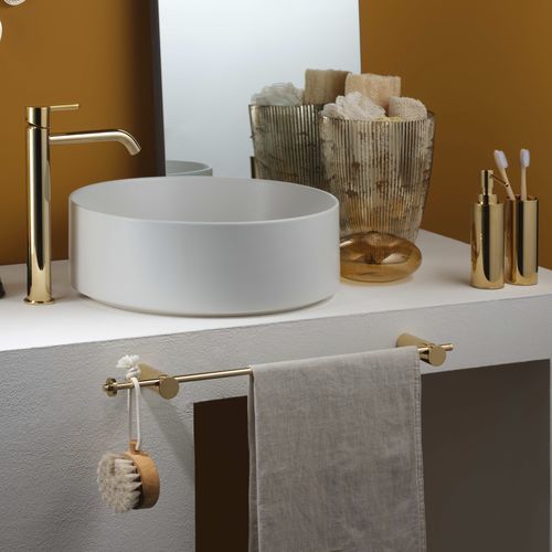 Miscelatore per lavabo - PR54AF201DOR - Ritmonio Rubinetterie Srl - da appoggio / in ottone cromato / da bagno