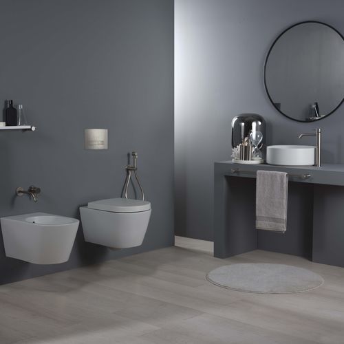 Miscelatore per bidet - PR52BH201IX - Ritmonio Rubinetterie Srl - a muro / in ottone spazzolato / da bagno